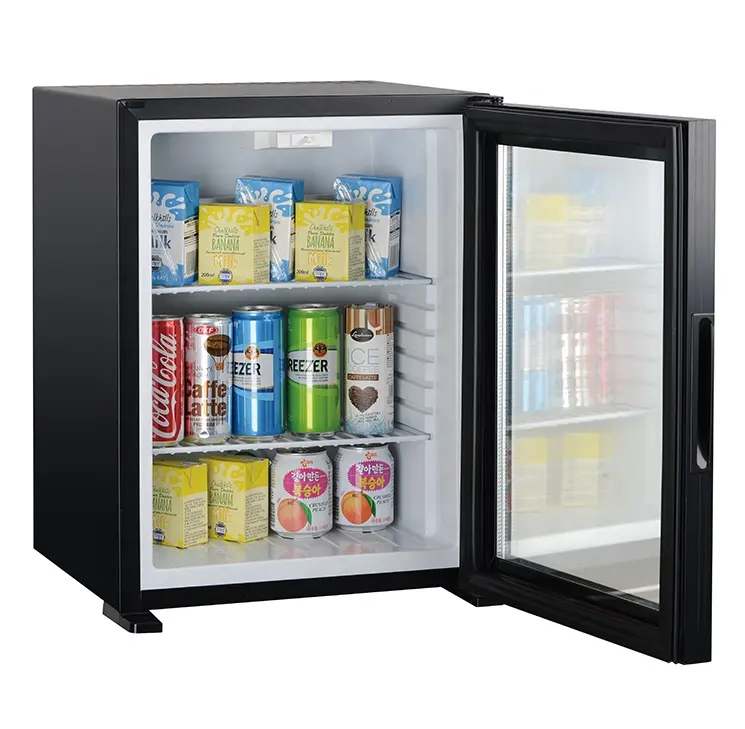 Venta al por mayor, refrigerador silencioso de una sola Puerta, minibar de absorción de 30l, refrigerador individual