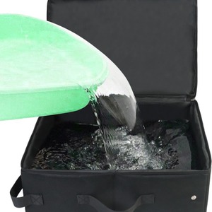 Foldable Portable Waterproof <b>Cat</b> Litter <b>Box</b> With Lid Rectangle Black One Size For <b>Cats</b> And Dogs - Product Image 2