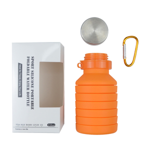 ขวดน้ำซิลิโคน OEM/ODM ปลอดสาร BPA เป็นมิตรกับสิ่งแวดล้อม พับเก็บได้ - Product Image 5