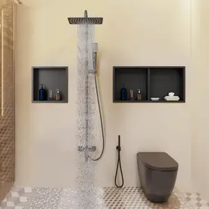 OEM/ODM淋浴壁壁龛304不锈钢壁龛浴室12 x 12英寸倾斜91度角易于清洁