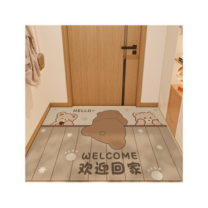 Alfombra de Entrada con Diseño de Panda de Dibujos Animados, Rectangular, de PVC Lavable, para la Puerta Principal del Hogar, con Estampado de Animales - Product Image 5