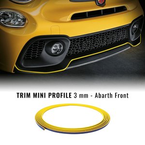 Fiat 500 Abarth Parachoques delantero amarillo para niños Perfil adhesivo - Product Image 1