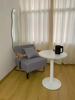 Petite table ronde blanche Simple et décontractée, réception, négociation, table basse ronde et chaise, magasin de thé au lait, petite table carrée