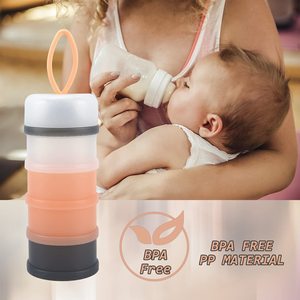 Boîte de rangement pour collations pour bébé sans BPA, 4 couches, distributeur de <span class=keywords><strong>lait</strong></span> en poudre pour l'école - Product Image 1