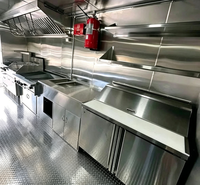 Remorque de restauration mobile avec support pour réservoir de gaz, four à gaz et comptoir pour grillades de côtes de bœuf dans une station de ski du Colorado