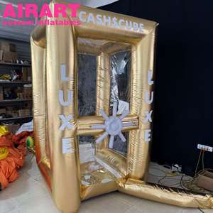 Cabina Inflable para Atrapar <span class=keywords><strong>Dinero</strong></span>, Cubo Inflable para Recoger <span class=keywords><strong>Dinero</strong></span>, Cabina Publicitaria para Bodas y Fiestas, Máquina para Atrapar <span class=keywords><strong>Dinero</strong></span> - Product Image 2