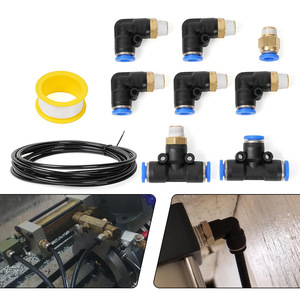 Air Intake Hose Kit With Connectors And Fittings For Retrofit Upgrade Universal Fit Black <b>Plastic</b> - Product Image 4