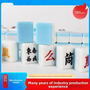 Fichas de Mahjong Medianas y Grandes, Color Azul Agua, Hechas a Medida, para Uso Doméstico, Mahjong Vietnamita para Jugar a Mano - Product Image 2