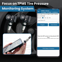Nouveau capteur TPMS NFC pour téléphone, sans programmation requise, pour capteurs de pression des pneus programmables pour voiture, capteur TPMS universel à valve