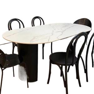 <span class=keywords><strong>โต๊ะ</strong></span>รับประทานอาหาร B2B ทันสมัยคอมโบ<span class=keywords><strong>โต๊ะ</strong></span>สีขาวพร้อมเก้าอี้โลหะสไตล์<span class=keywords><strong>ไม้</strong></span>สำหรับออกแบบเน้นตลาด - Product Image 2