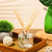 Bouteilles de diffuseur de roseau en verre rond plat vide classique de 50ml 100ml 150ml 200ml