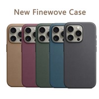 Meilleures ventes avec logo étui magnétique tissé fin original pour Iphone 15 promax étui de téléphone de luxe avec emballage