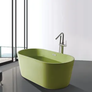 Apple Green Colour Modern Design Freestanding Acrylic Bath Tubs