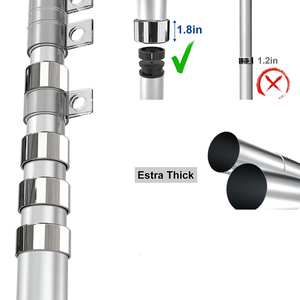 25 ft Kính thiên văn ngoài trời Cột cờ Kit với thép đứng tùy chỉnh chiều cao cờ cực chủ cho cờ ngoài trời - Product Image 3