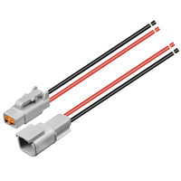 Konektor Otomotif Tahan Air E-TING Deutsch DT 2-Pin IP67 Male/Female dengan Kabel 16 AWG 5 Pasang untuk Mobil/Truk & Kapal