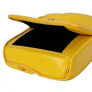 <b>Black</b> Boxing Yellow Boxing Head Guard PU Leather Adjustable Buckle Closure Clear Visor 7 Air <b>Vents</b> Protective Sports Helmet - Product Image 3