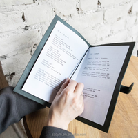Couvertures de menu personnalisées en cuir PU avec sangle, porte-menu en cuir pour restaurant, café, bar, hôtel