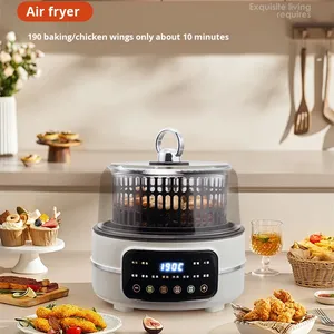 Nouvelle génération de mijoteuse électrique multifonctionnelle pour la maison, friteuse à <span class=keywords><strong>air</strong></span> moderne, cuiseur à riz intégré, 5L, antiadhésif, cuisson à la vapeur, énergie - Product Image 3