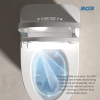 WC intelligent électrique avec chasse d'eau automatique, siège chauffant, bidet à eau chaude, séchoir à air, désodorisant pour salle de bain