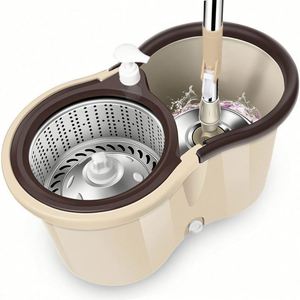 ชุดไม้ถูพื้นและถังบิดน้ำแบบไม่ต้องใช้มือ พร้อมหัวหมุนได้ 360 องศา และความจุสูง - Product Image 1