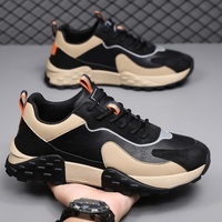 Chaussures décontractées rétro pour hommes en patchwork, baskets tendance à blocs de couleur, confortables pour la marche quotidienne, à prix abordable