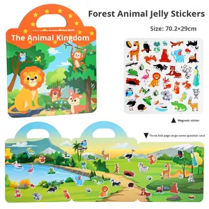 <span class=keywords><strong>Livre</strong></span> d'autocollants en papier amusant pour l'éducation précoce transfrontalière, autocollant à bulles à tenir en main pour enfants, jouet d'<span class=keywords><strong>histoire</strong></span> de scène - Product Image 6