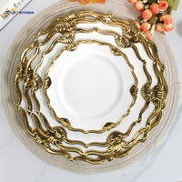 Service de table en céramique plaqué or de luxe, haute qualité, assiettes et bols en porcelaine premium, réutilisables, compatibles micro-ondes