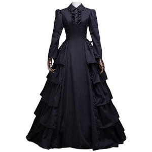 Maxi vestido medieval <span class=keywords><strong>de</strong></span> princesa victoriana para <span class=keywords><strong>Amazon</strong></span> <span class=keywords><strong>Halloween</strong></span> renacimiento gótico encaje Casual cuero impreso verano invierno Pantalones - Product Image 6