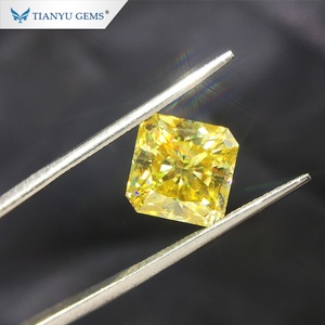 Tianyu Gems Vente en gros de diamant Moissanite jaune vif de qualité supérieure authentique de fantaisie Prix par carat - Product Image 2