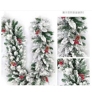 Guirlande de Noël pour Décoration de Scène 180/270cm, Bandes de Vigne Synthétique Épaissie pour Vitrine de Magasin, Guirlandes Florales de Noël - Product Image 2