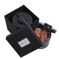 Aromathérapie sans feu, diffuseur d'arôme en pierre de cristal de guérison, pot en étain, d'huile essentielle, de 5ml, 13x10cm