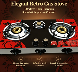 Elegante Estufa de <span class=keywords><strong>Gas</strong></span> de Vidrio con 2.5 Quemadores, 720x375mm, Quemadores de Latón, Encendido Automático, Bajo Consumo de <span class=keywords><strong>Gas</strong></span>, Certificación ISO para Cocinas Modernas - Product Image 2