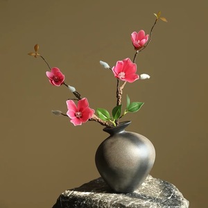 Chinese-Style Mini Realistic <strong>Magnolia</strong> Flower Handmade Dry Branch Zen-Inspired Artificial Floral Art for Christmas Dining <strong>Table</strong> - Product Image 4