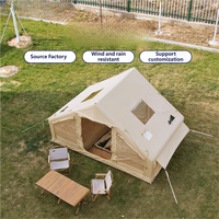 Tente de camping gonflable de luxe quatre saisons, portable, en coton imperméable, deux chambres, un salon – Prise en charge OEM/ODM |