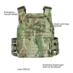 Gilet tactique Artext, porte-plaques, camouflage, MOLLE, nylon, bretelles réglables, taille unique, équipement de plein air - Product Image 3