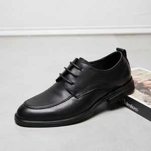 Top Luxury Designer Spring/Summer New British Style Genuine Leather <b>Square</b> Breathable Lace-Up Lightweight Business Wedding Shoes - Product Image 6
