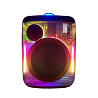 Haut-parleur portable 6,5 pouces BT 5.0 20W avec LED RGB, microphone sans fil, 2 micros, prise en charge de la carte mémoire, contrôle par application, pour utilisation en extérieur, à la maison, en soirée, par les DJ