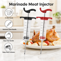 Seringue injecteur de marinade ZES en acier inoxydable pour dinde, poulet, barbecue, fumoir, steak, outil de cuisine