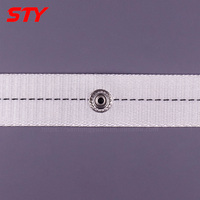Bouton 2,5 cm blanc, ruban plié en S, longueur personnalisable pour rails de rideaux en S, pour tringles à rideaux, rails et accessoires