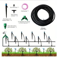 Ensemble d'irrigation goutte à goutte DIY en PVC F96 réglable pour pot de fleurs, arrosage automatique de jardin