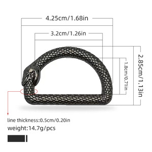 Fibbia in metallo personalizzata a forma di serpente per stivali, regolabile per costumi da bagno, calzature da donna, fibbia artigianale con coulisse per cinture, produttori OEM, fabbrica - Product Image 4