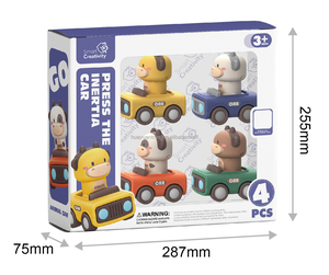Nuovissimo bel veicolo giocattolo 4 stili Mix Cartoon Press simpatici animali giocattolo immagine <span class=keywords><strong>auto</strong></span> giocattolo giocattolo per bambino - Product Image 6