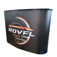 Comptoir en tissu pliable portable pour promotion, table de stand pliable pour salon professionnel, podium pour exposition