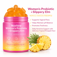 Complément vitaminique pour soutenir la flore vaginale, maintient l'équilibre du pH, probiotique pour femmes, bonbons gélifiés, 60 unités par flacon pour la santé vaginale