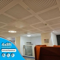 Panneau de plâtre perforé circulaire, panneau acoustique décoratif, faux plafond, trous circulaires irréguliers, panneaux acoustiques ou panneaux muraux