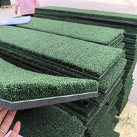 Tapis de frappe de golf robuste pour practice de driving range, sensation réelle, en caoutchouc/nylon/EVA, taille 1500x1500mm, avec ligne de tee pour le frappeur