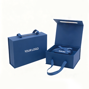 Caja de Regalo Magnética Plegable de Lujo con Logotipo Personalizado y Asa para Regalos de Navidad, Bodas y Pequeñas Empresas - Product Image 1