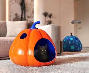 Muebles de lujo para mascotas Casa interior para perros Cama para mascotas Casa PARA GATOS-Serie calabaza - Product Image 5