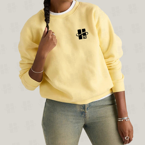 Sweat-shirt à col rond personnalisé avec logo, imprimé et brodé, en coton, pour filles et femmes - Product Image 3