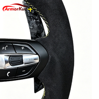 Volant en fibre de carbone jaune personnalisé pour BMW Série E&F avec palettes de changement de vitesse pour BMW E90 328i E60 E46 E87 E92 M3 E39 X5 E70